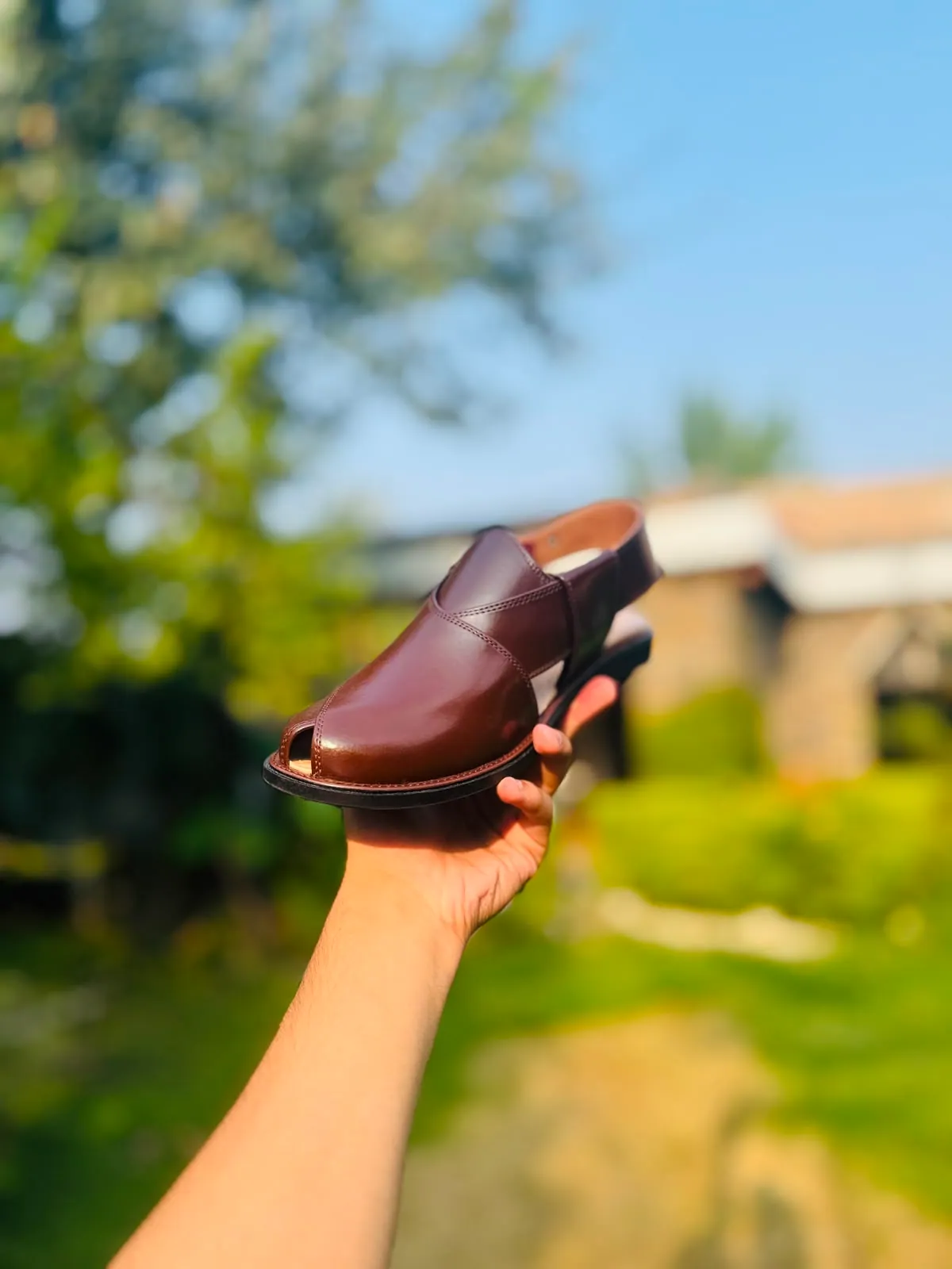 Khyber Peshawari chappal in Chestnut Brown — photo 4 of 10